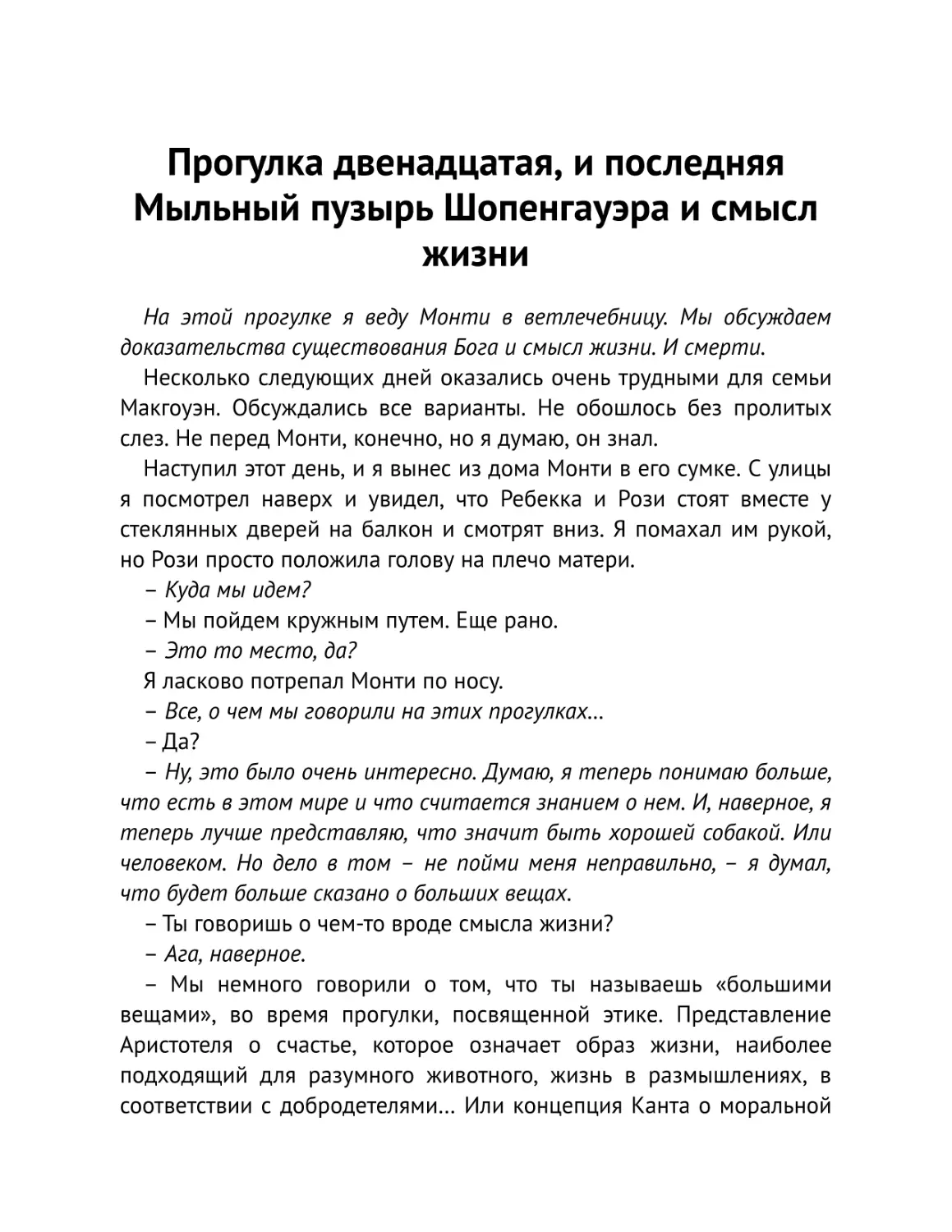 Прогулка двенадцатая, и последняя. Мыльный пузырь Шопенгауэра и смысл жизни