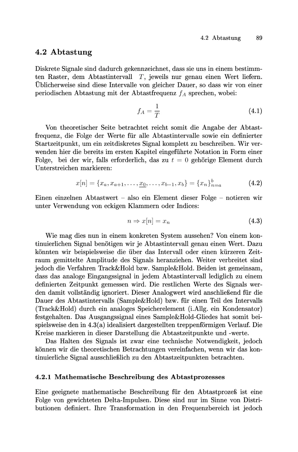 Abtastung
Mathematische Beschreibung des Abtastprozesses