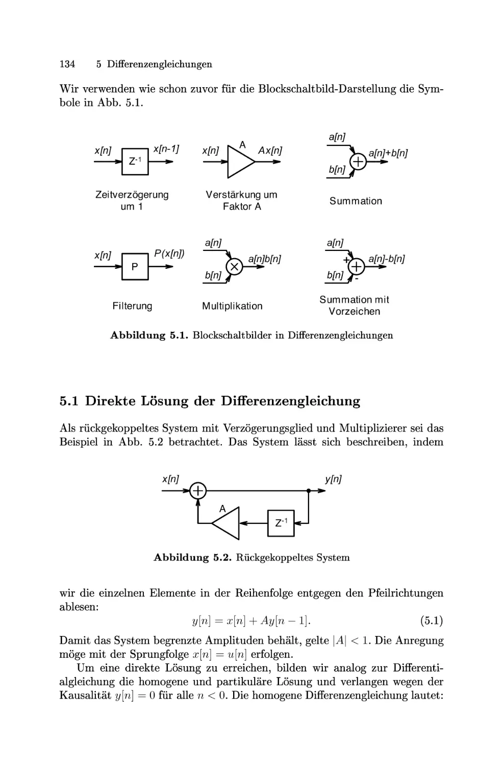 Direkte Lösung der Differenzengleichung