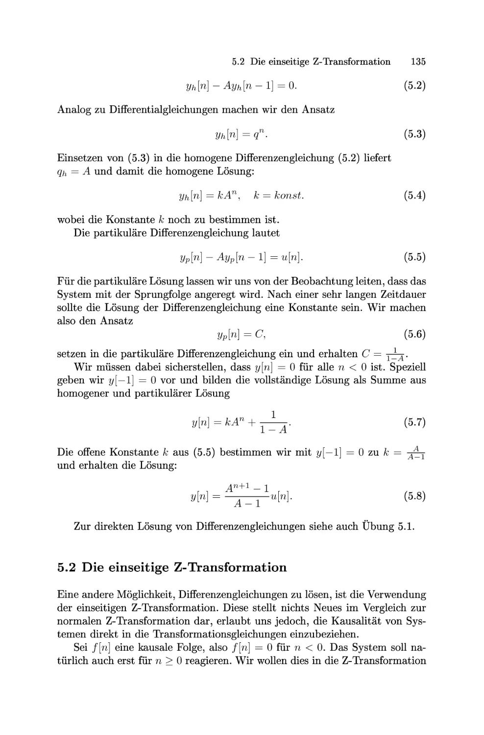 Die einseitige Z-Transformation