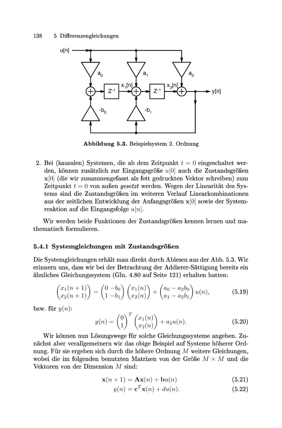 Systemgleichungen mit Zustandsgrößen