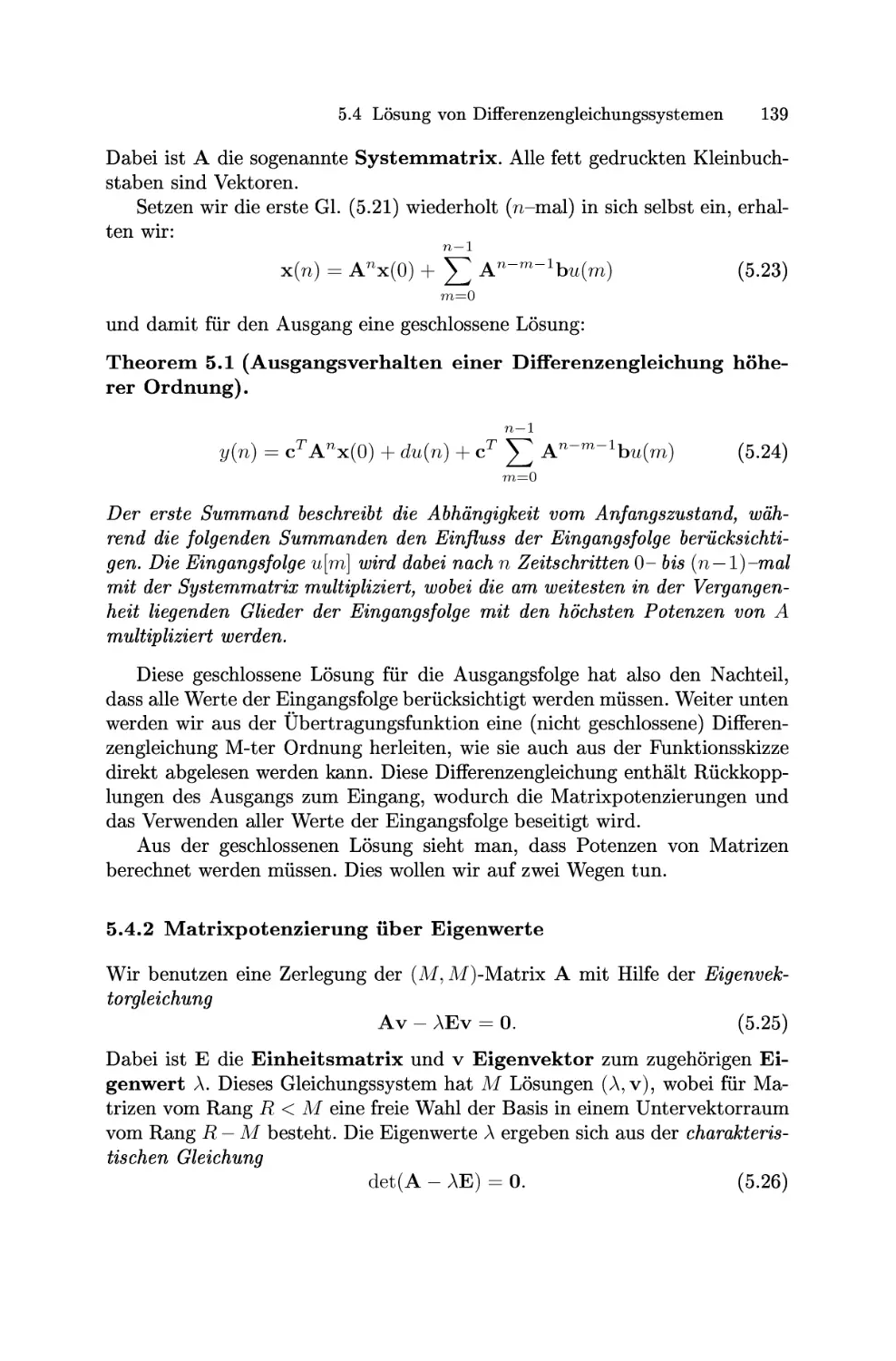 Matrixpotenzierung über Eigenwerte