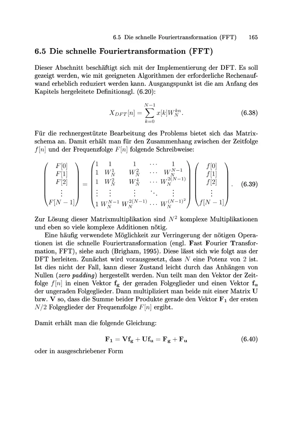 Die schnelle Fouriertransformation (FFT)