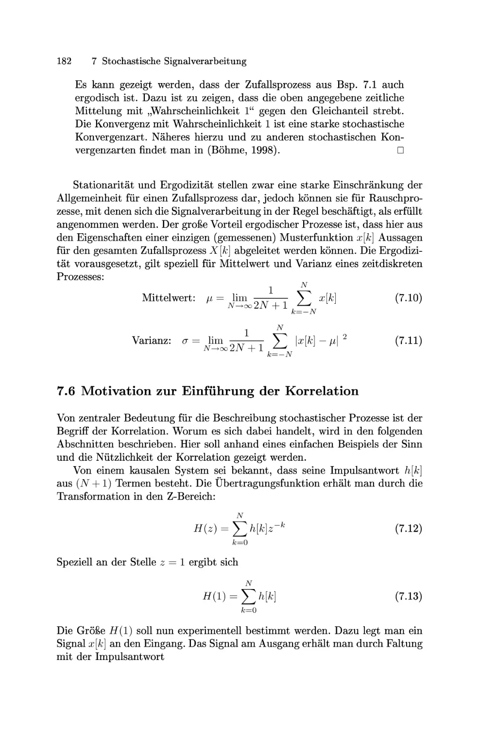 Motivation zur Einführung der Korrelation