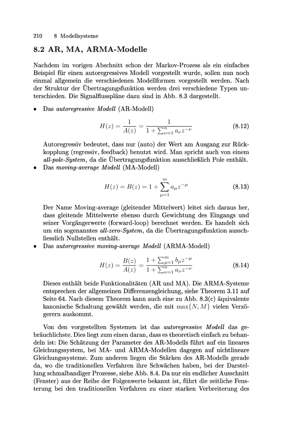 AR, MA, ARMA-Modelle