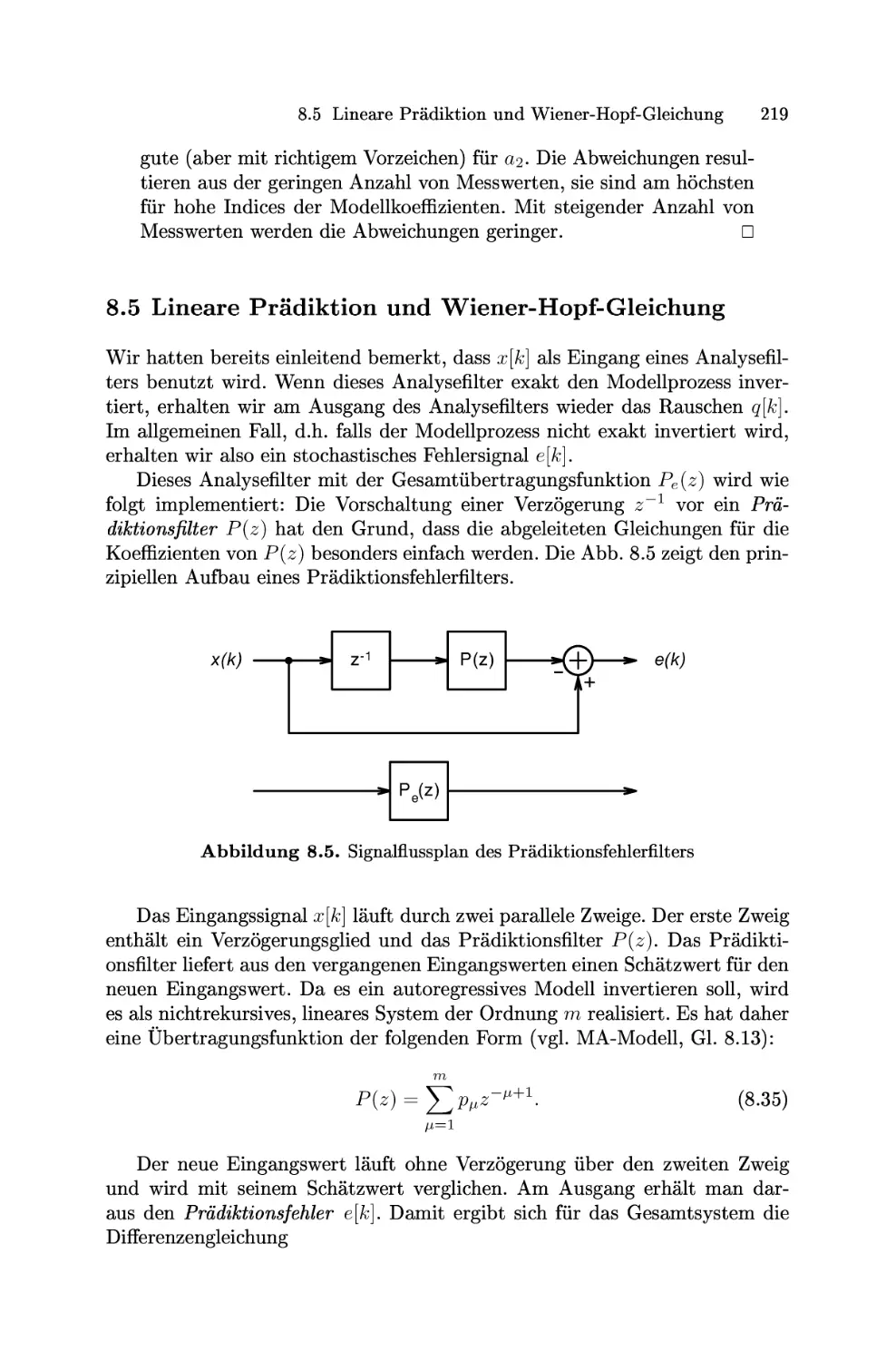 Lineare Prädiktion und Wiener-Hopf-Gleichung