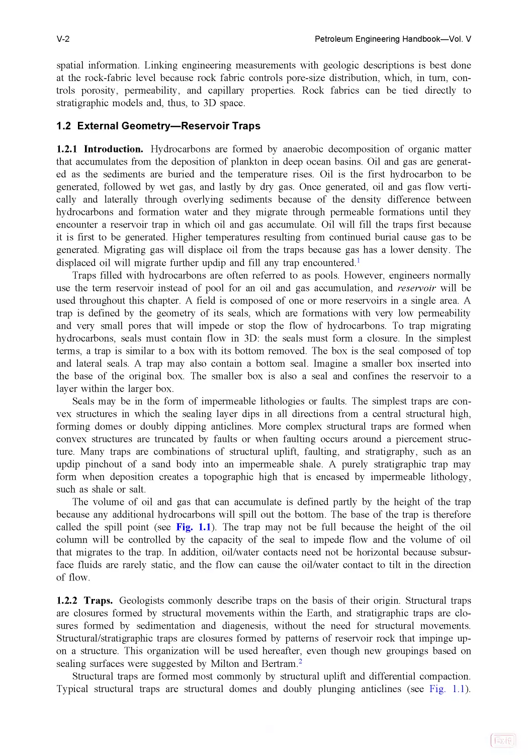 1.2 External Geometry—Reservoir Traps