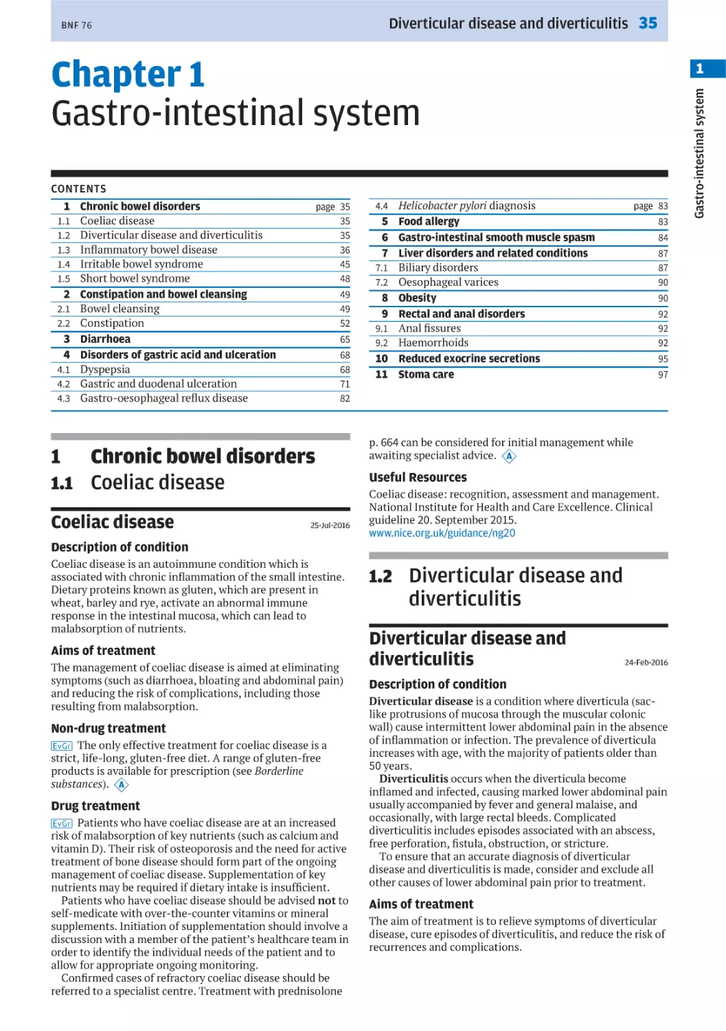 Chapter 1 Gastro-intestinal system
Chronic bowel disorders