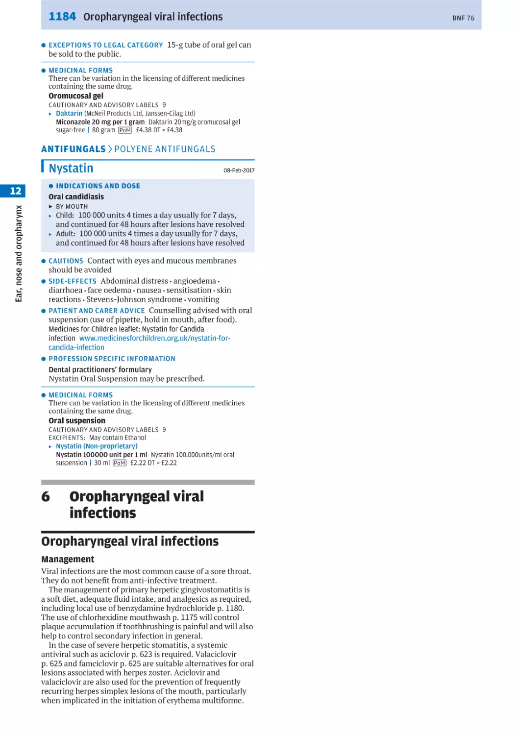 Oropharyngeal viral infections
