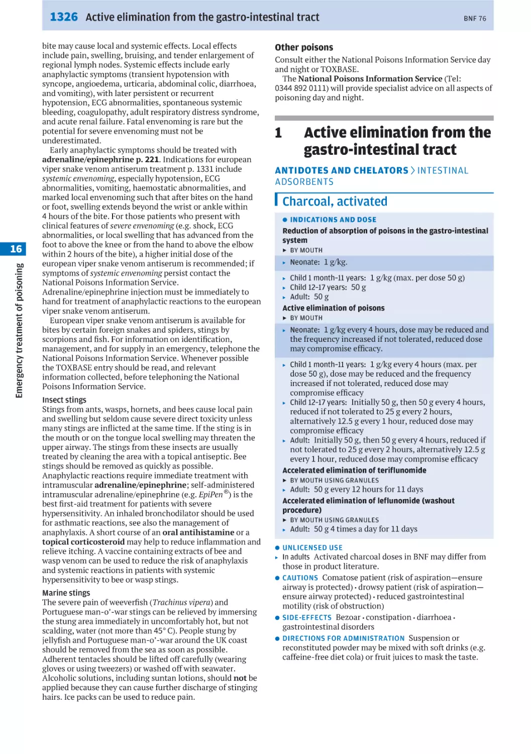 Active elimination from the gastro-intestinal tract