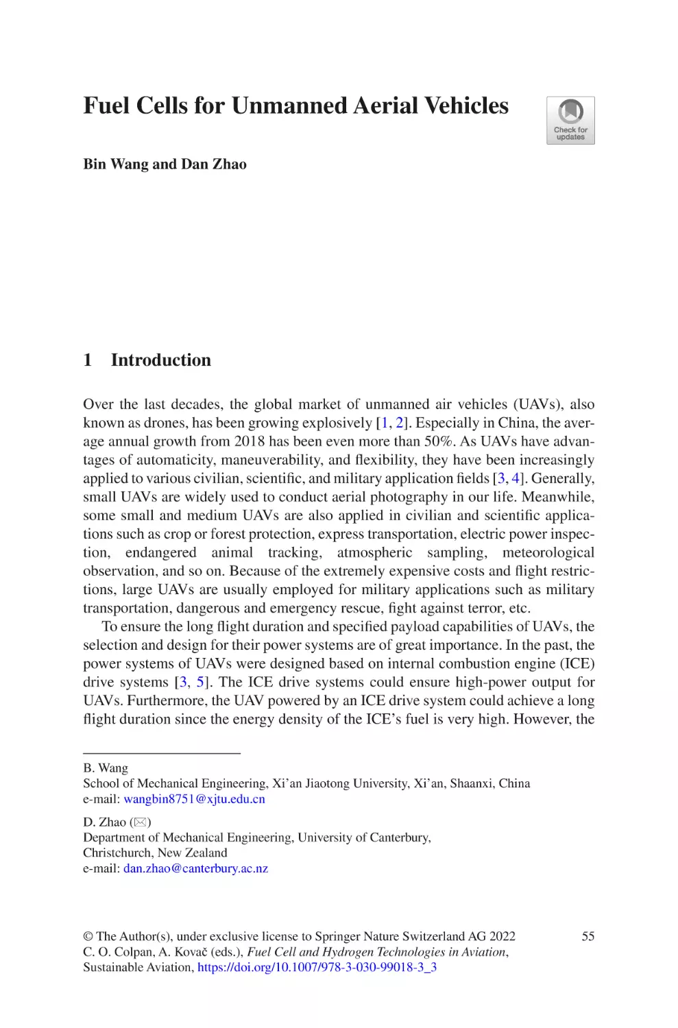 Fuel Cells for Unmanned Aerial Vehicles
1 Introduction