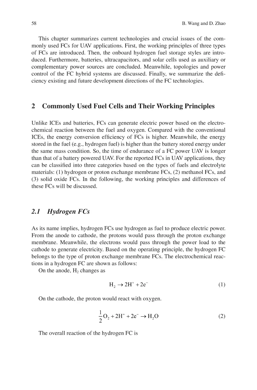 2 Commonly Used Fuel Cells and Their Working Principles
2.1 Hydrogen FCs