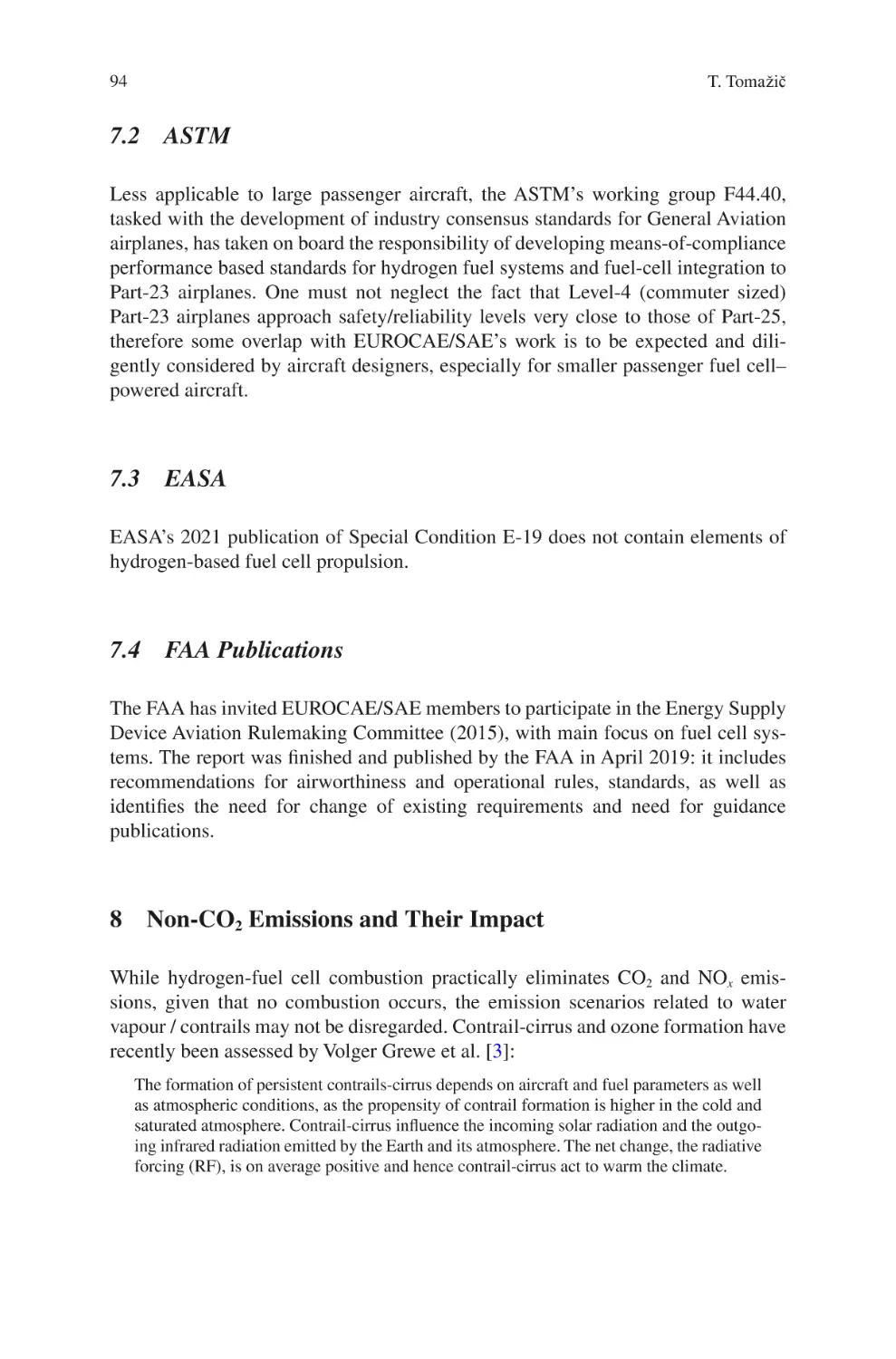 7.2 ASTM
7.3 EASA
7.4 FAA Publications
8 Non-CO2 Emissions and Their Impact