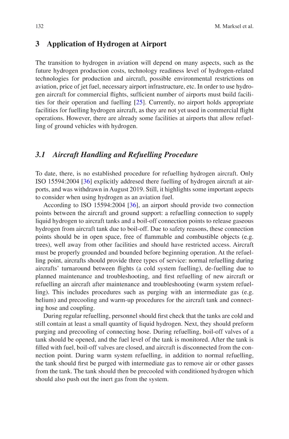 3 Application of Hydrogen at Airport
3.1 Aircraft Handling and Refuelling Procedure