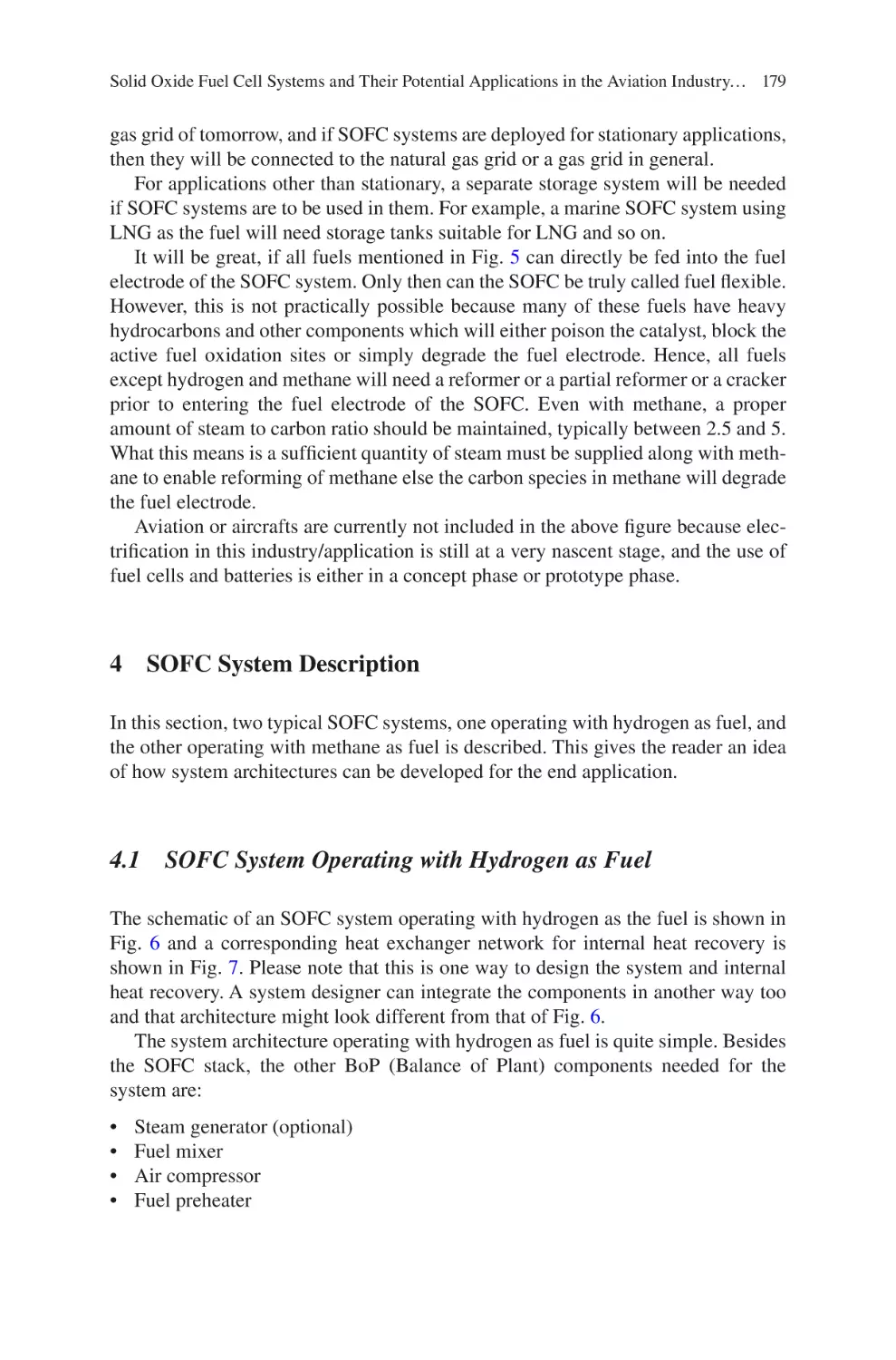 4 SOFC System Description
4.1 SOFC System Operating with Hydrogen as Fuel