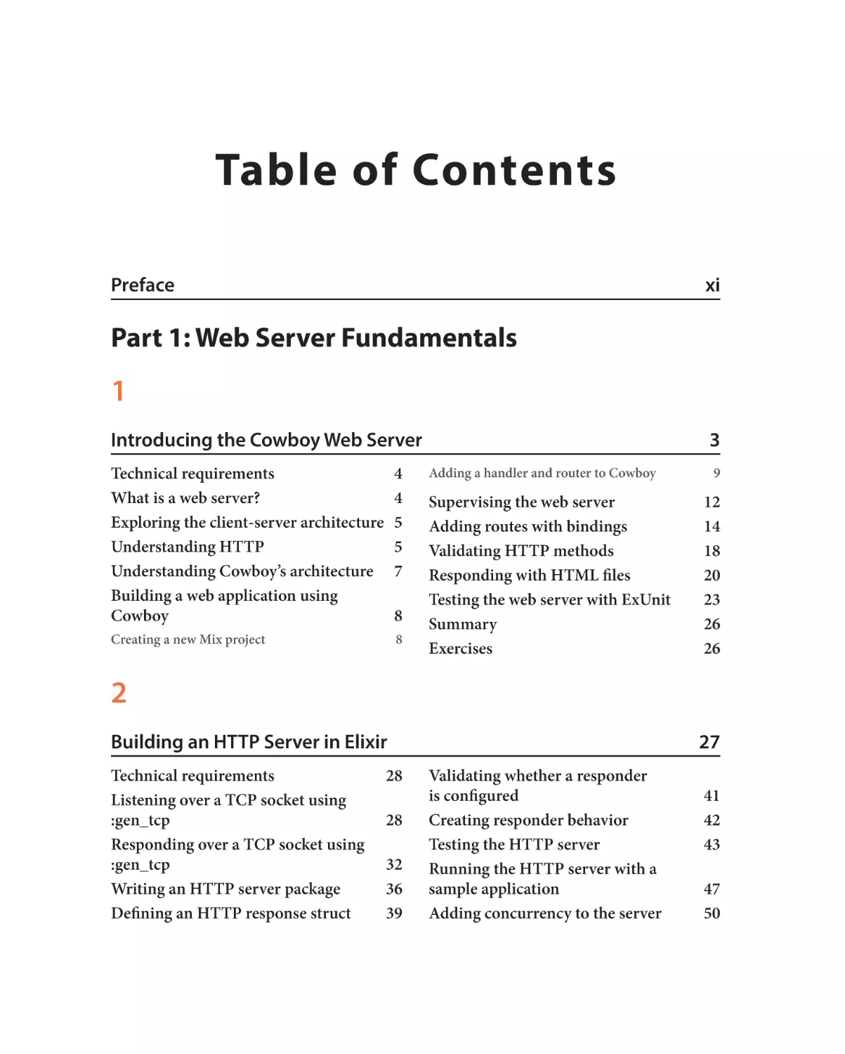 Table of Contents