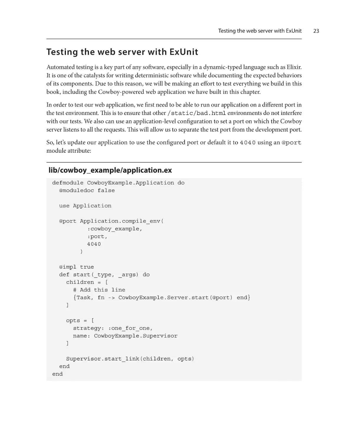 Testing the web server with ExUnit