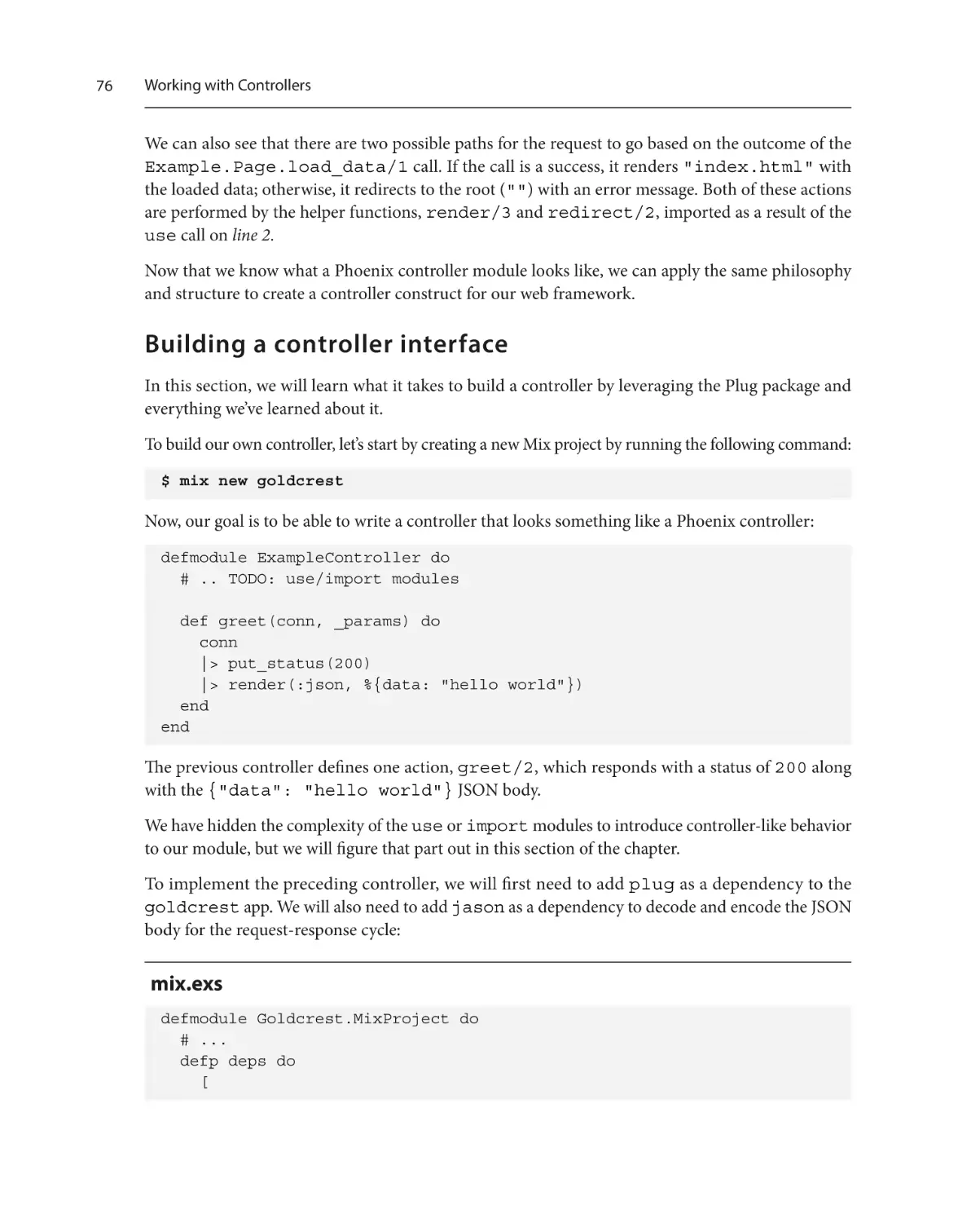 Building a controller interface