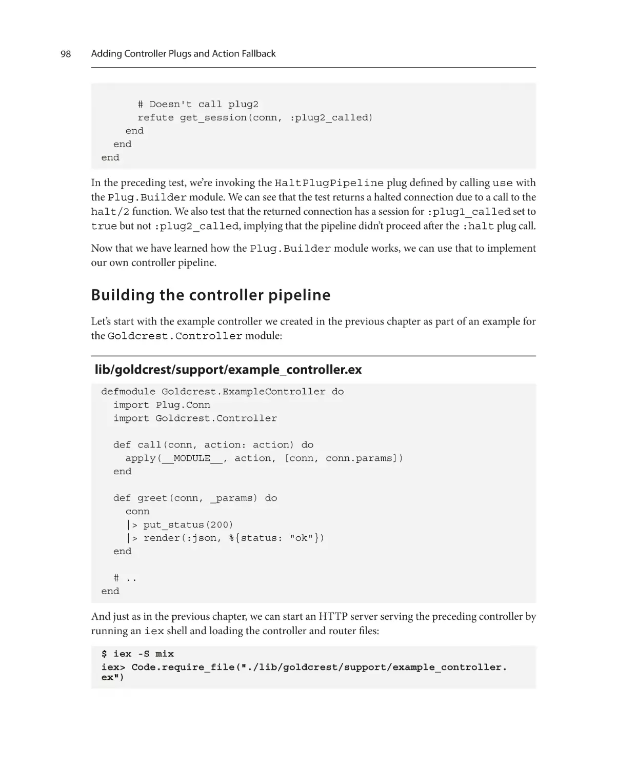 Building the controller pipeline