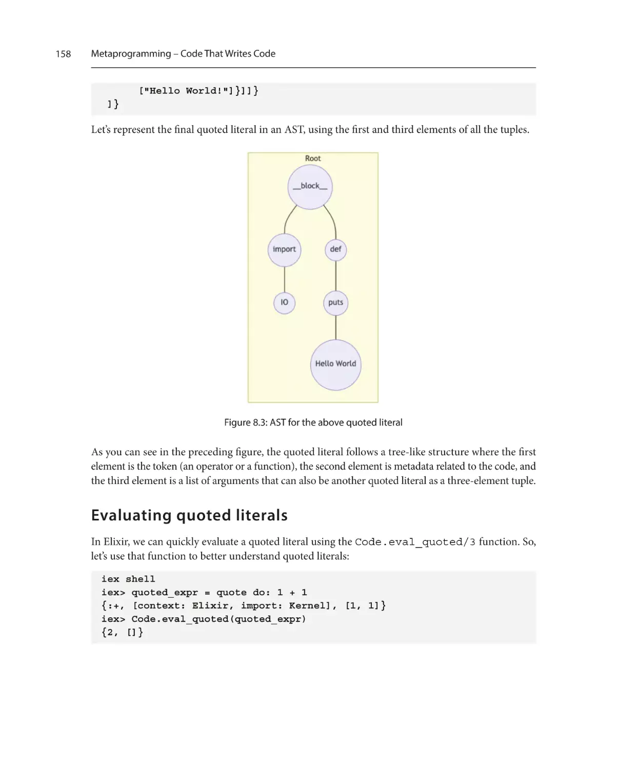 Evaluating quoted literals