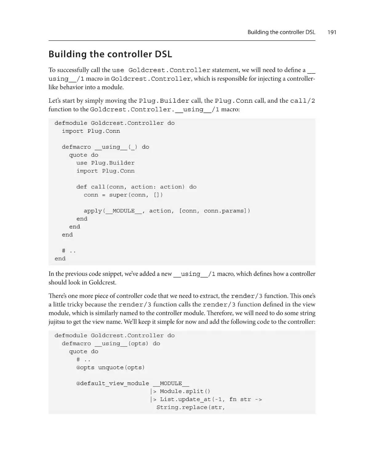 Building the controller DSL