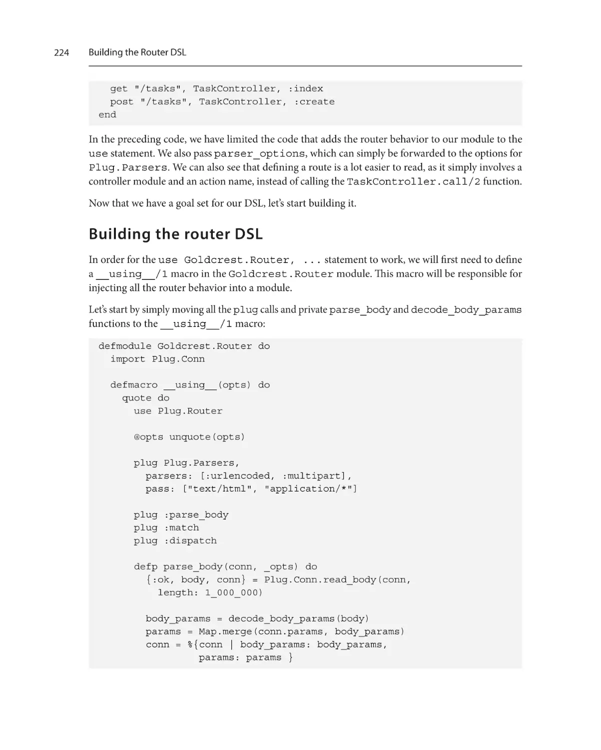 Building the router DSL