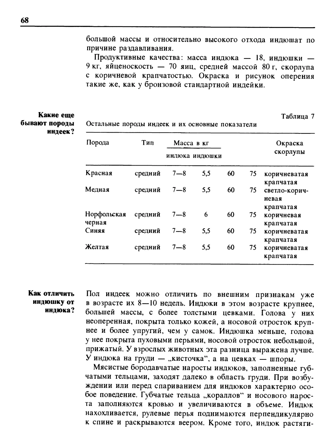 Какие еще бывают породы индеек?
Как отличить индюшку от индюка?