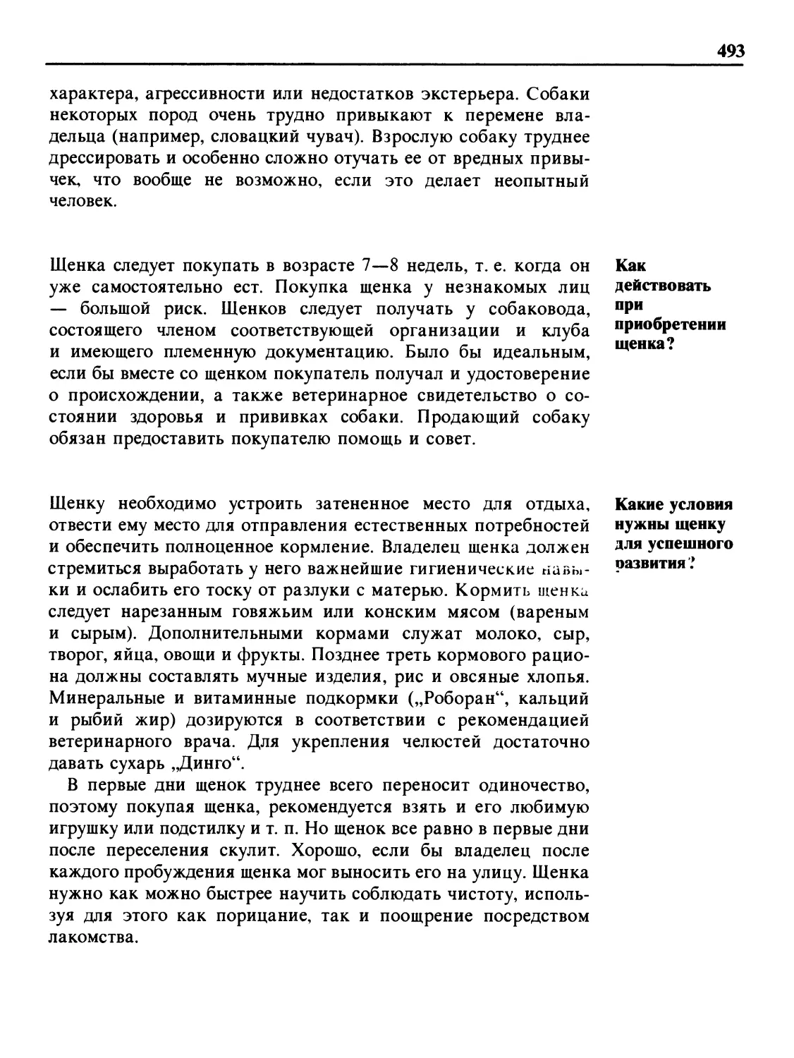 Как действовать при приобретении щенка?
Какие условия нужны щенку для успешного развития?