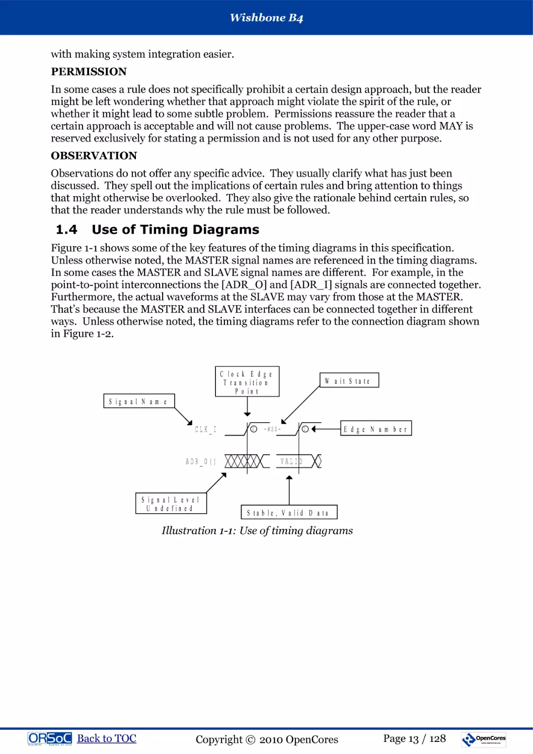 1.4  Use of Timing Diagrams