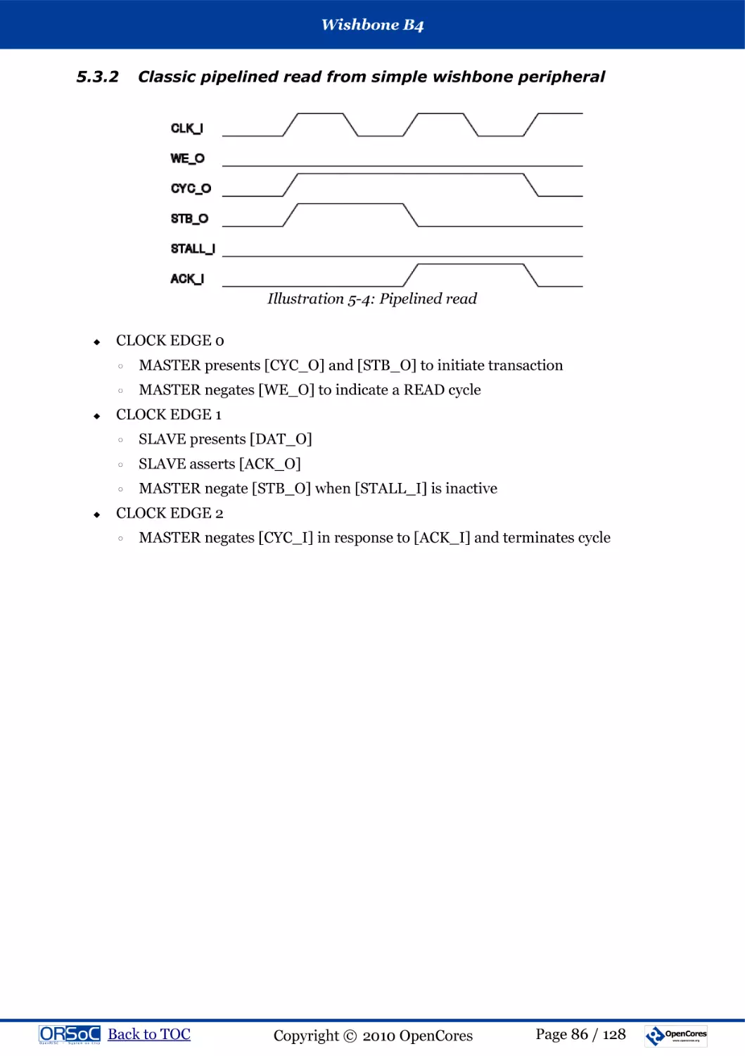 5.3.2  Classic pipelined read from simple wishbone peripheral