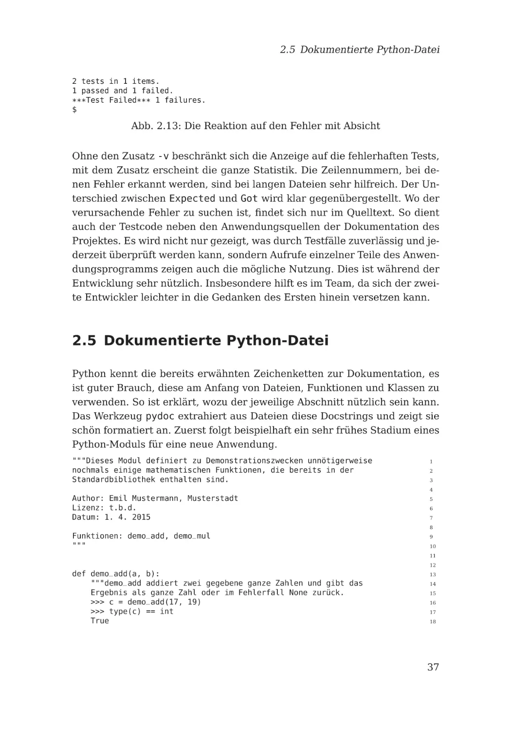 2.5 Dokumentierte Python-Datei