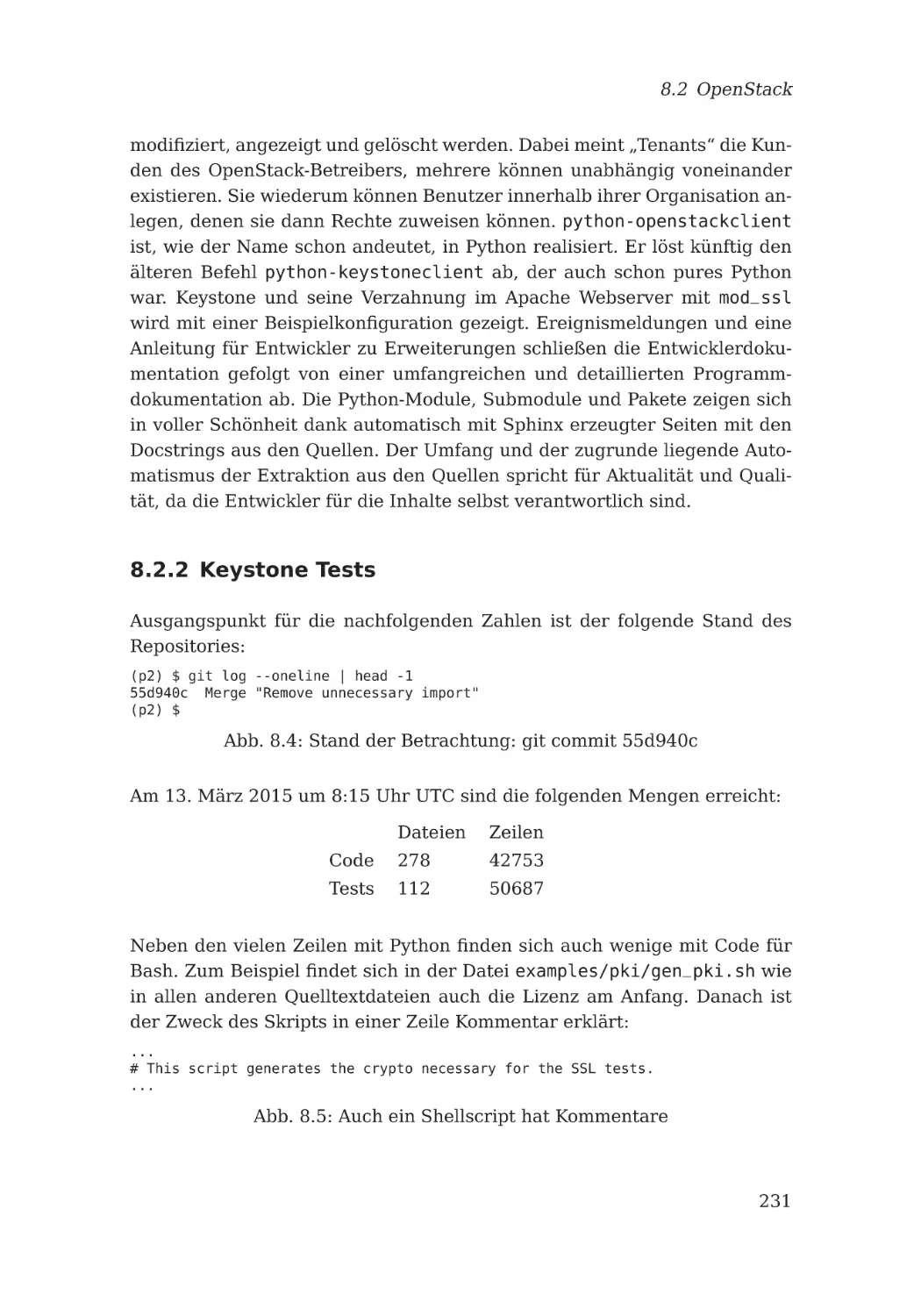 8.2.2 Keystone Tests