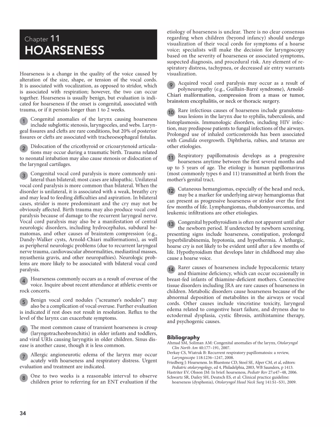 11 Hoarseness
Bibliography