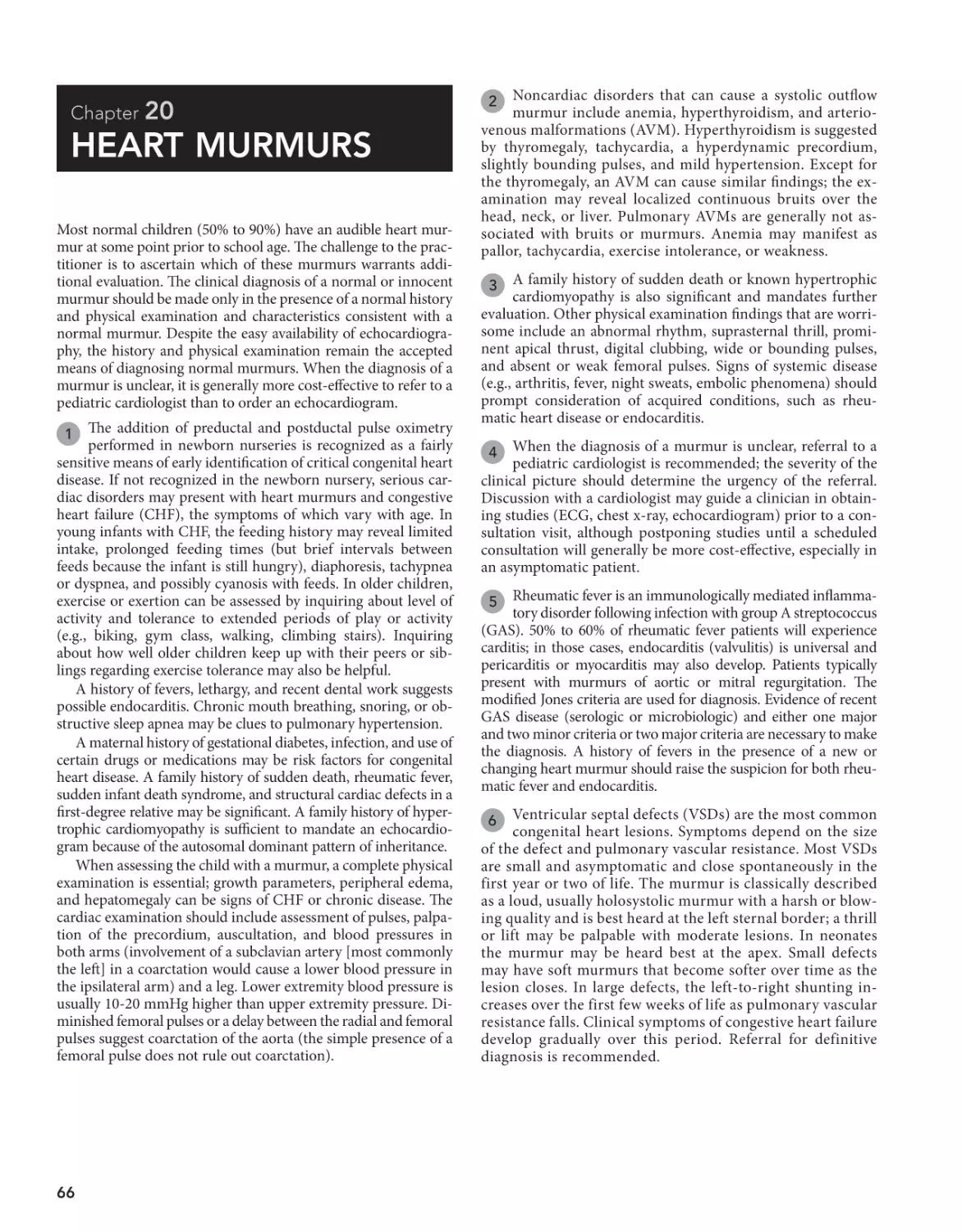 20 Heart murmurs