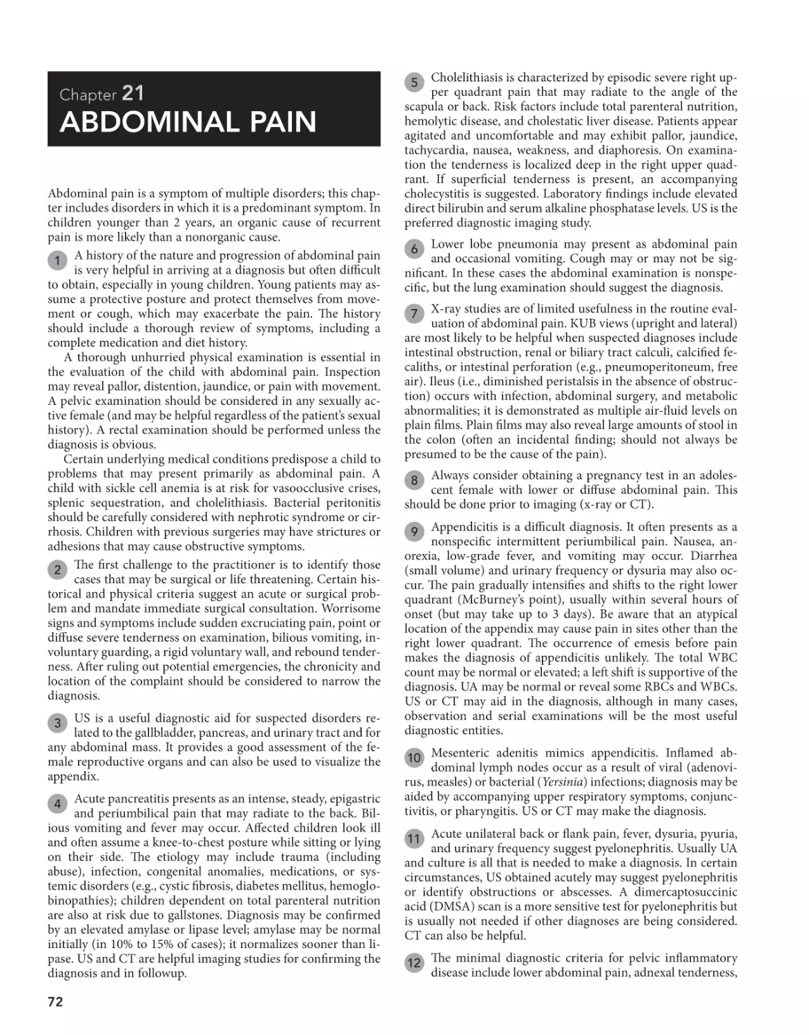 21 Abdominal pain