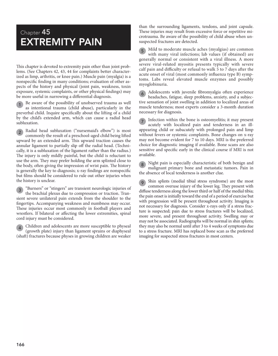 45 Extremity pain