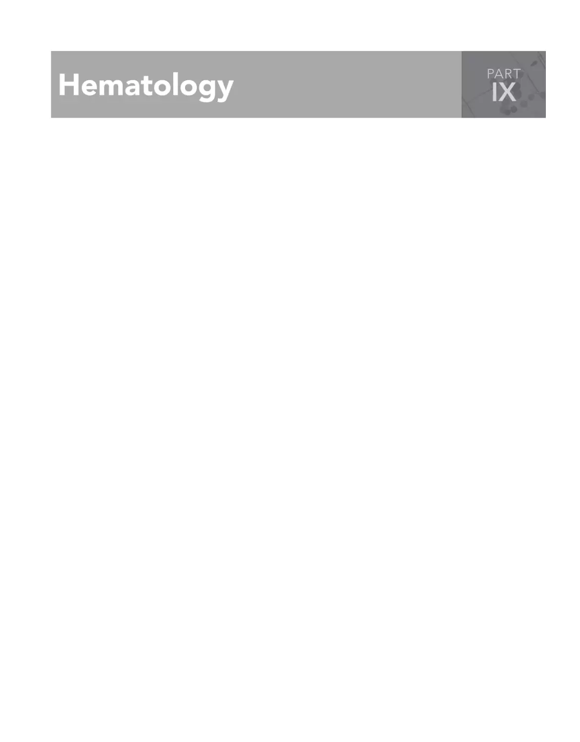 IX Hematology