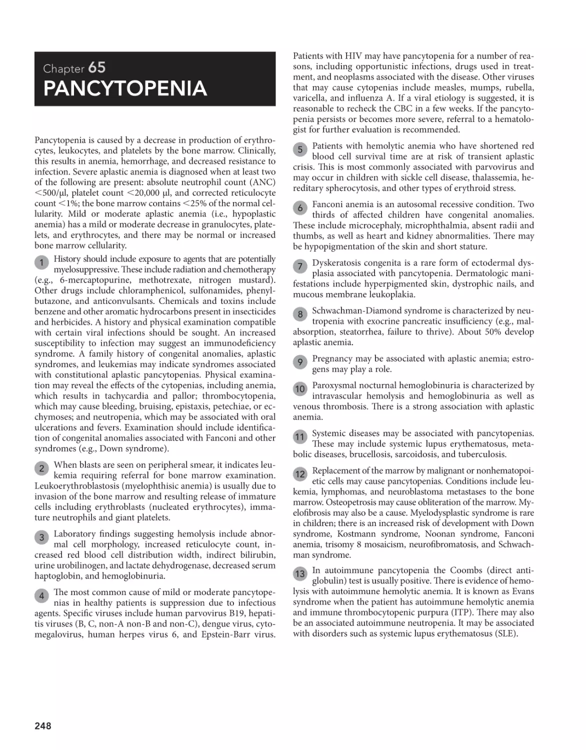 65 Pancytopenia