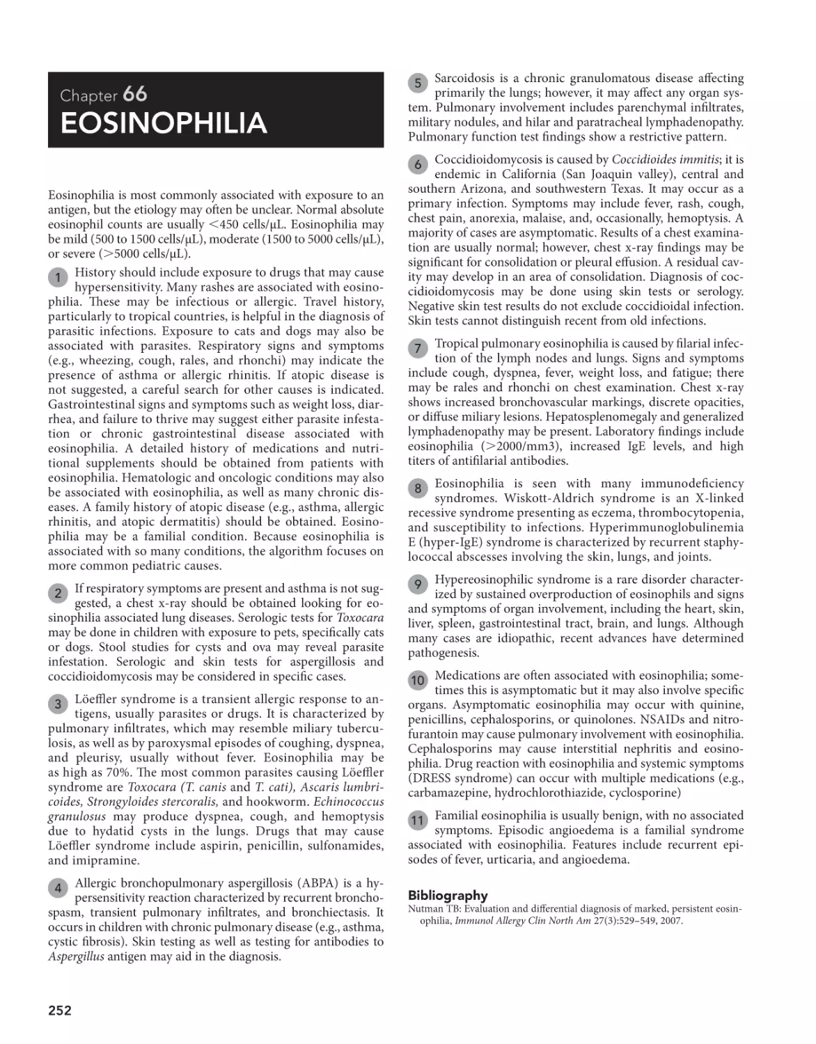 66 Eosinophilia
Bibliography