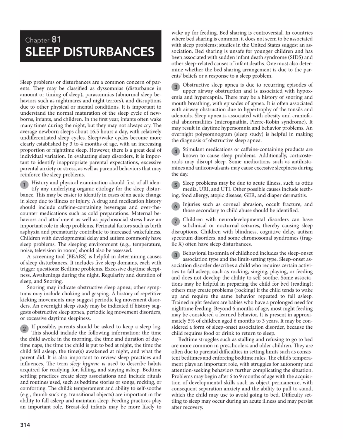 81 Sleep disturbances