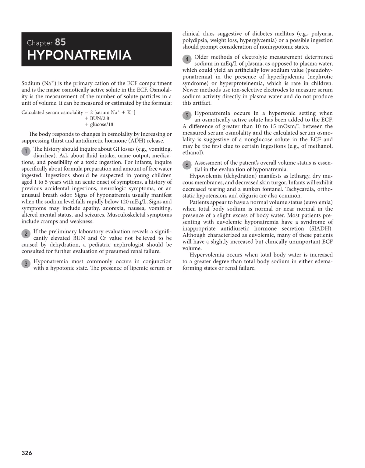 85 Hyponatremia