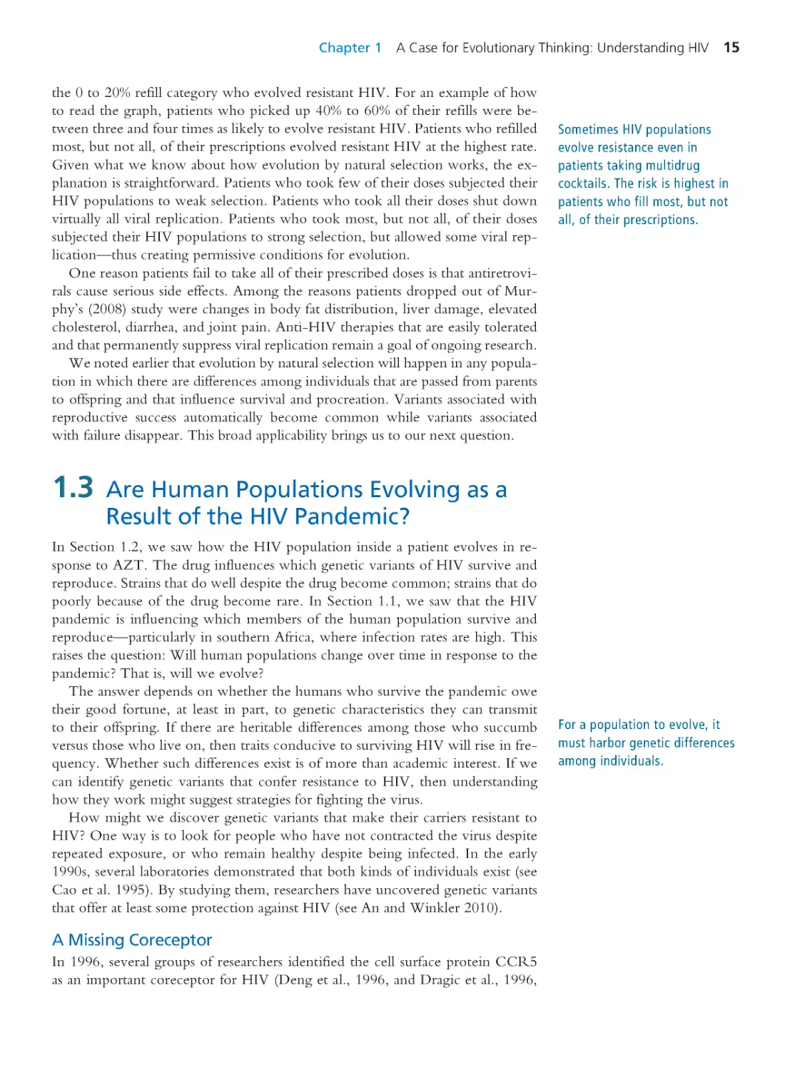 1.3 Are Human Populations Evolving as a Result of the HIV Pandemic?