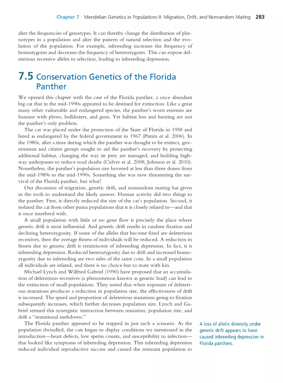 7.5 Conservation Genetics of the Florida Panther