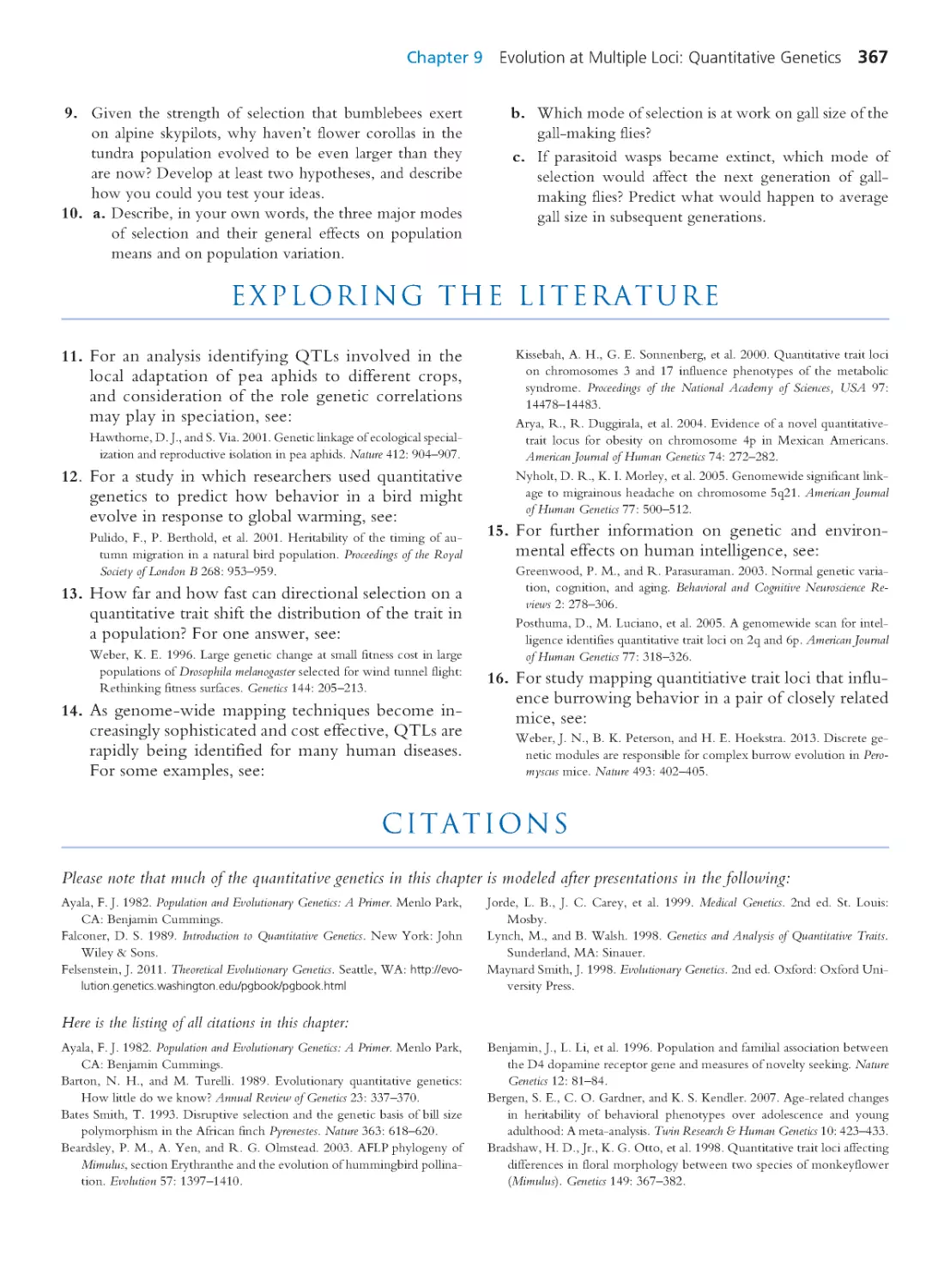 Exploring the Literature
Citations