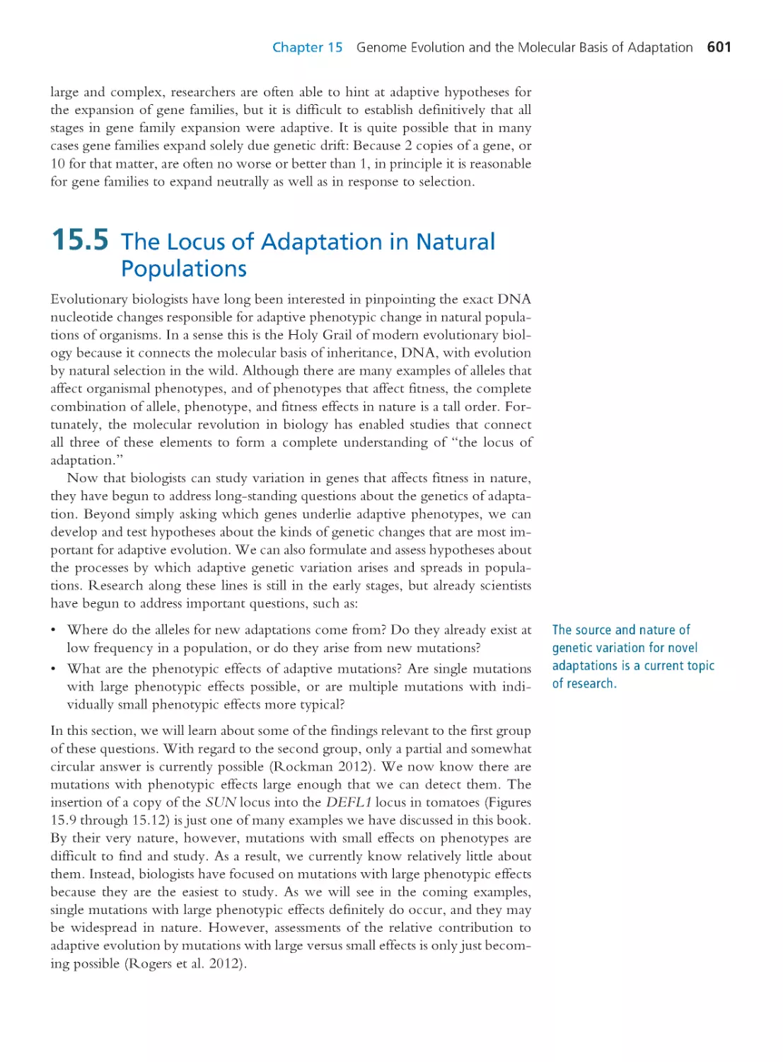 15.5 The Locus of Adaptation in Natural Populations