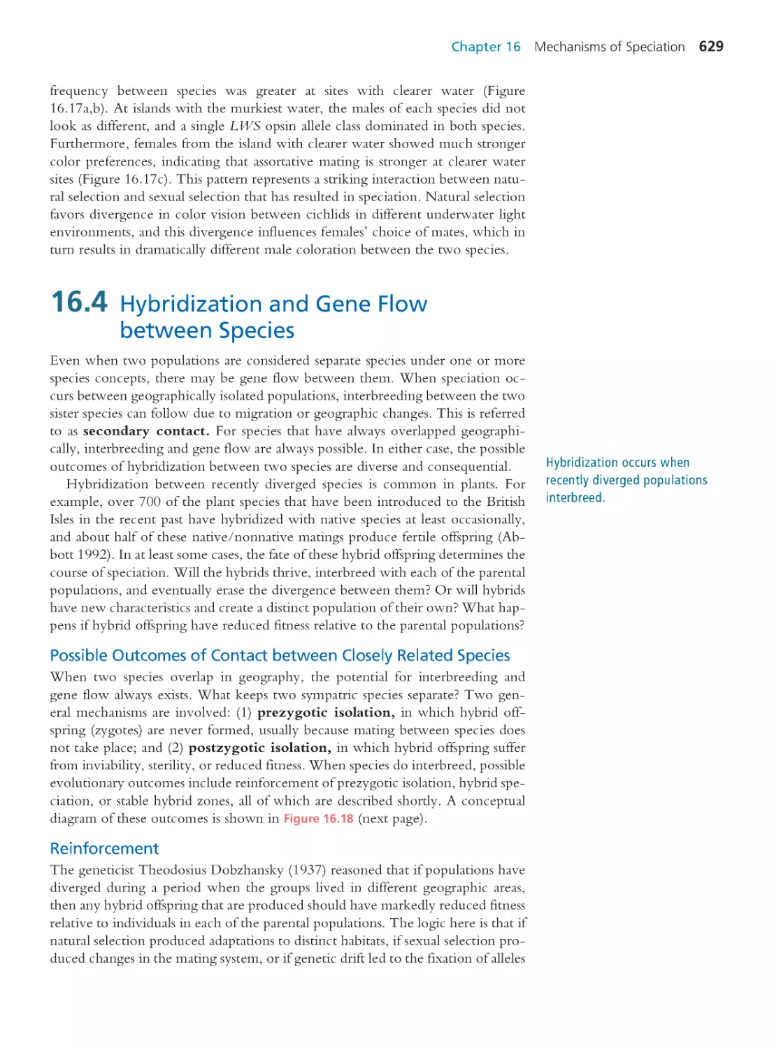 16.4 Hybridization and Gene Flow between Species