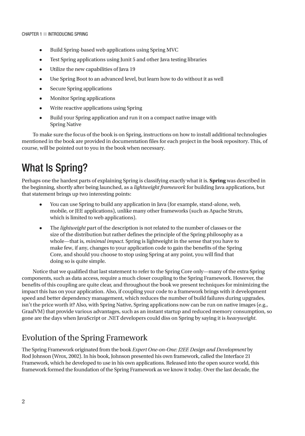 What Is Spring?
Evolution of the Spring Framework