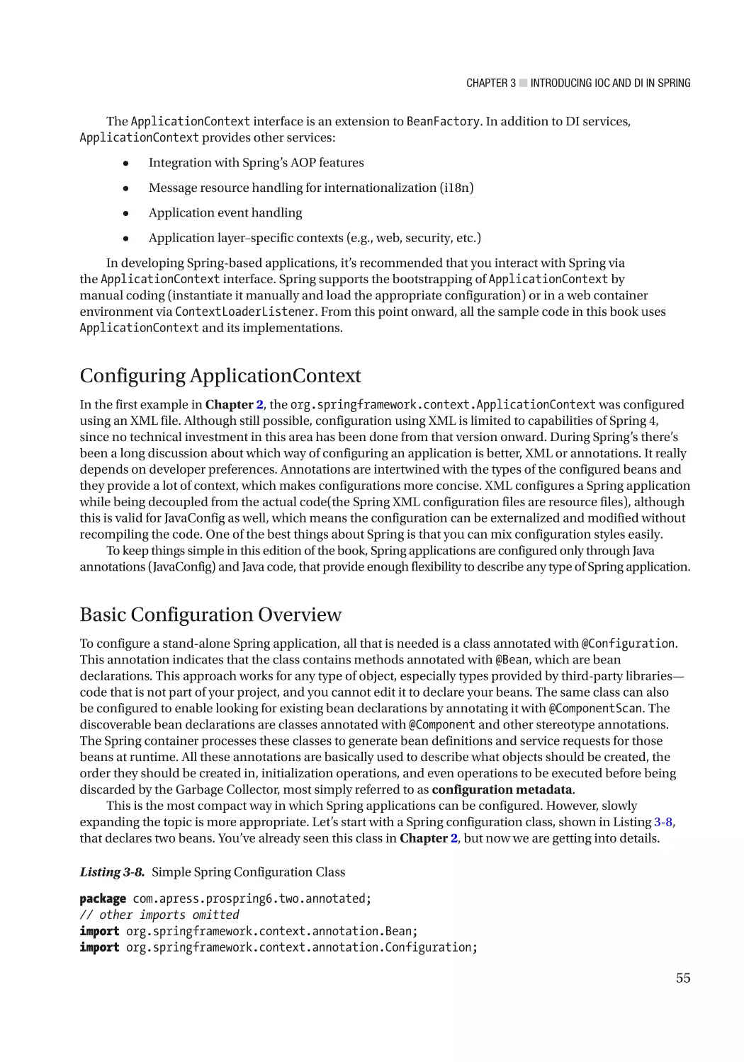 Configuring ApplicationContext
Basic Configuration Overview