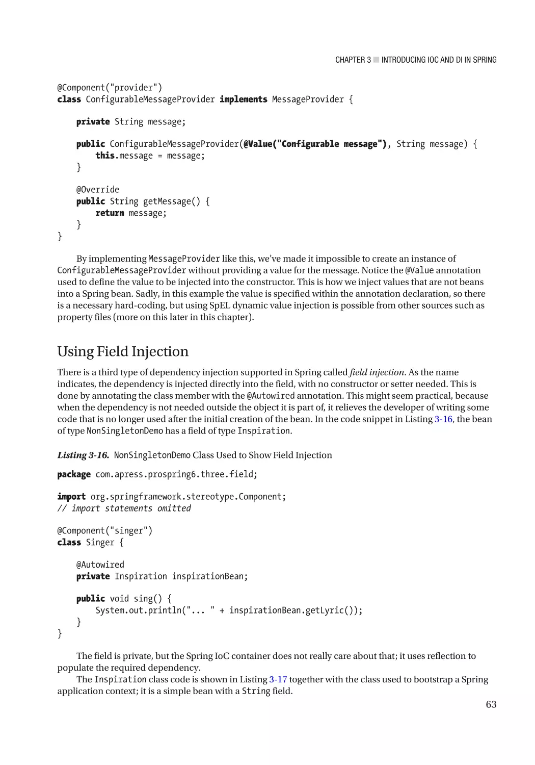 Using Field Injection