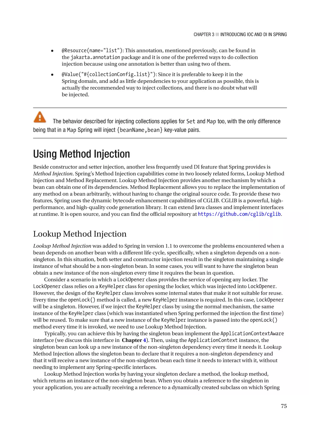 Using Method Injection
Lookup Method Injection